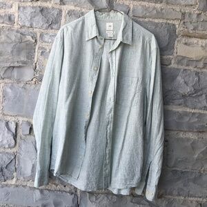 Cotton /Linen Blend Casual Dress Shirt